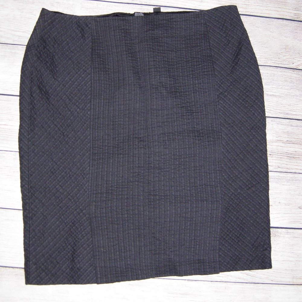 Anne Klein Black Textured Skirt 10